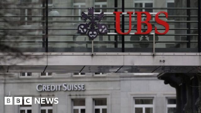 Credit Suisse bank: UBS is in talks to take over its troubled rival