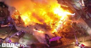 Huge fireball engulfs church in New Jersey