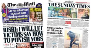 Newspaper headlines: PM’s crime ‘blitz’ and children ‘strip-searched’