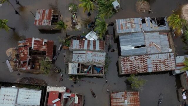 Video: Aerial footage shows homes underwater after record-breaking storm
