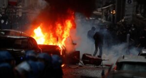 Eight arrested and 470 fans kicked out of Italy after football fan violence in Naples