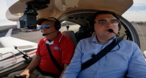 See pilot’s runway view and how he navigates close calls