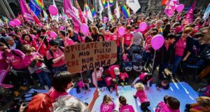 Hundreds protest clampdown on same-sex parents in Milan
