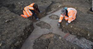 ‘Vibrant’ Roman mosaic discovered under supermarket construction site