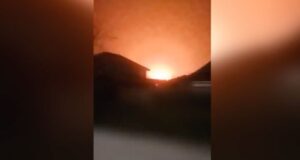 Video reportedly shows strike on train transporting Russian cruise missiles