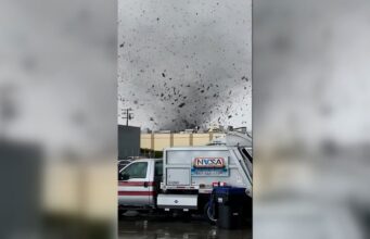 Watch: Rare tornado tosses debris near Los Angeles