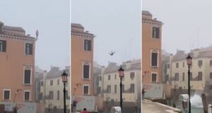 Venice hunts for ‘idiot’ who jumped off three-story building into canal