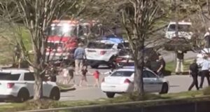 Video shows scene right outside of school grounds