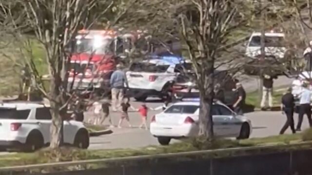 Video shows scene right outside of school grounds