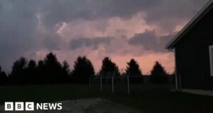 Lightning storm illuminates skies above Illinois