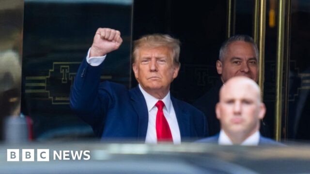 In pictures: Donald Trump inside the courtroom