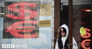 Russian rouble falls to lowest value for a year