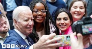 Joe Biden hails Northern Ireland young people on Belfast visit