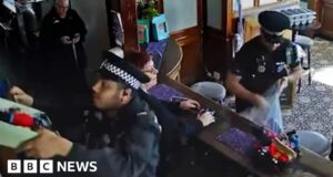 Essex White Hart pub displaying golly dolls vandalised