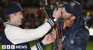 Wrexham: Paul Rudd joins Ryan Reynolds and Rob McElhenney at promotion win