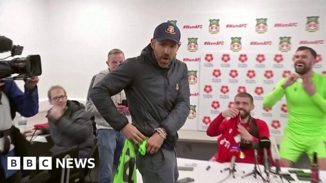 Ryan Reynolds crashes Wrexham presser for player’s shirt