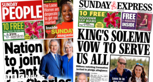 Newspaper headlines: Nation to chant for Charles, as King vows to serve