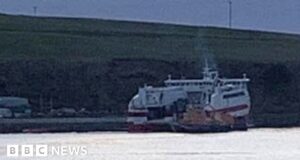 Orkney ferry runs aground after smoke in engine room