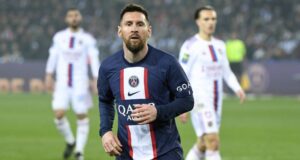 Some fans whistle as Lionel Messi’s name is announced as Paris Saint-Germain’s season hits new low