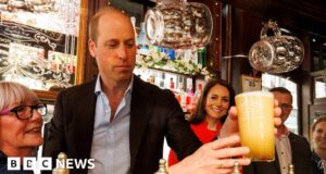 How well does William pull a pint?