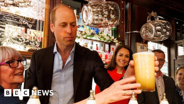 How well does William pull a pint?