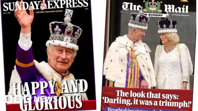 Newspaper headlines: ‘Crowning glory’ of ‘happy and glorious’ Coronation